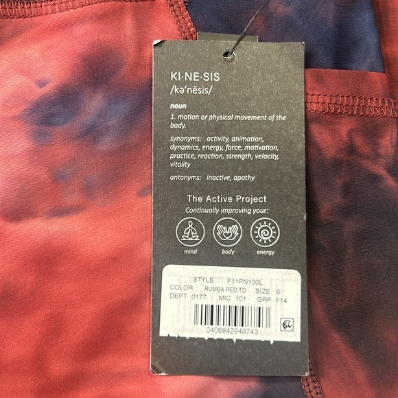 Kinesis High Rise Ankle Length Tie Dye Leggings Size Small - Picture 10 of 12